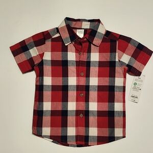 Carter's Red Plaid Kids Shirt